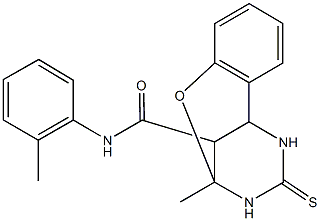 9-methyl-N-(2-methylphenyl)-11-thioxo-8-oxa-10,12-diazatricyclo[7.3.1.0~2,7~]trideca-2,4,6-triene-13-carboxamide Struktur