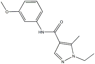 1-ethyl-N-(3-methoxyphenyl)-5-methyl-1H-pyrazole-4-carboxamide Struktur