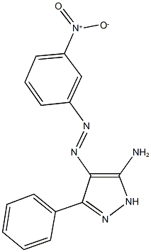 5-amino-4-({3-nitrophenyl}diazenyl)-3-phenyl-1H-pyrazole Struktur