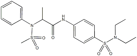 N-{4-[(diethylamino)sulfonyl]phenyl}-2-[(methylsulfonyl)anilino]propanamide Struktur