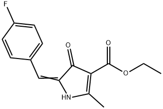 ethyl 5-(4-fluorobenzylidene)-2-methyl-4-oxo-4,5-dihydro-1H-pyrrole-3-carboxylate Struktur