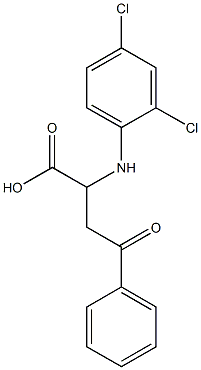 2-(2,4-dichloroanilino)-4-oxo-4-phenylbutanoic acid Struktur