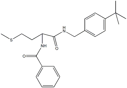 N-[1-{[(4-tert-butylbenzyl)amino]carbonyl}-3-(methylsulfanyl)propyl]benzamide Struktur