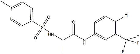 N-[4-chloro-3-(trifluoromethyl)phenyl]-2-{[(4-methylphenyl)sulfonyl]amino}propanamide Struktur