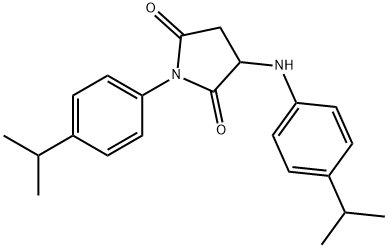 3-(4-isopropylanilino)-1-(4-isopropylphenyl)-2,5-pyrrolidinedione Struktur