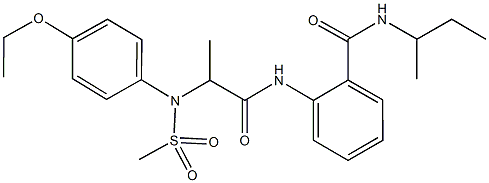 N-(sec-butyl)-2-({2-[4-ethoxy(methylsulfonyl)anilino]propanoyl}amino)benzamide Struktur