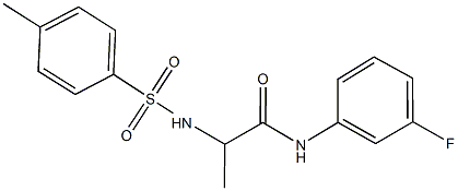 N-(3-fluorophenyl)-2-{[(4-methylphenyl)sulfonyl]amino}propanamide Struktur