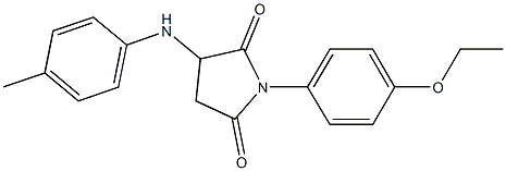 1-[4-(ethyloxy)phenyl]-3-[(4-methylphenyl)amino]pyrrolidine-2,5-dione Struktur