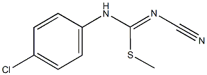 methyl N-(4-chlorophenyl)-N'-cyanoimidothiocarbamate Struktur