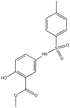 methyl 2-hydroxy-5-{[(4-methylphenyl)sulfonyl]amino}benzoate Struktur