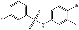 N-(4-bromo-3-methylphenyl)-3-fluorobenzenesulfonamide Struktur