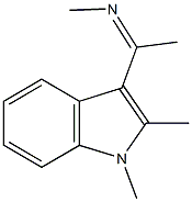 N-[1-(1,2-dimethyl-1H-indol-3-yl)ethylidene]-N-methylamine Struktur