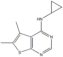 N-cyclopropyl-N-(5,6-dimethylthieno[2,3-d]pyrimidin-4-yl)amine Struktur