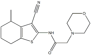 N-(3-cyano-4-methyl-4,5,6,7-tetrahydro-1-benzothien-2-yl)-2-(4-morpholinyl)acetamide Struktur