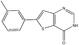 6-(3-methylphenyl)thieno[3,2-d]pyrimidin-4(3H)-one Struktur