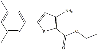 ethyl 3-amino-5-(3,5-dimethylphenyl)-2-thiophenecarboxylate Struktur