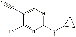 4-amino-2-(cyclopropylamino)-5-pyrimidinecarbonitrile Struktur