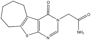 2-(4-oxo-6,7,8,9-tetrahydro-4H-cyclohepta[4,5]thieno[2,3-d]pyrimidin-3(5H)-yl)acetamide Struktur