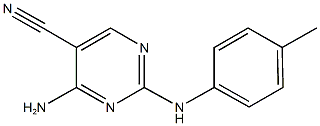 4-amino-2-(4-toluidino)-5-pyrimidinecarbonitrile Struktur