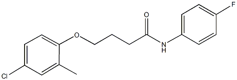 4-(4-chloro-2-methylphenoxy)-N-(4-fluorophenyl)butanamide Struktur