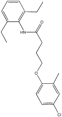 4-(4-chloro-2-methylphenoxy)-N-(2,6-diethylphenyl)butanamide Struktur