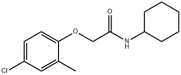 2-(4-chloro-2-methylphenoxy)-N-cyclohexylacetamide Struktur