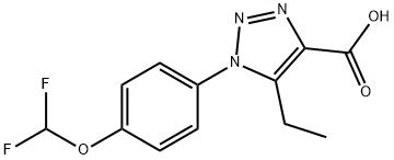 1-(4-Difluoromethoxy-phenyl)-5-ethyl-1H-[1,2,3]triazole-4-carboxylic acid Struktur