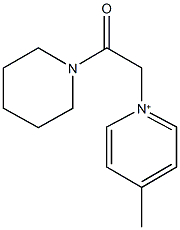 4-methyl-1-[2-oxo-2-(1-piperidinyl)ethyl]pyridinium Struktur