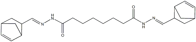 N'~1~,N'~8~-bis(bicyclo[2.2.1]hept-5-en-2-ylmethylene)octanedihydrazide Struktur