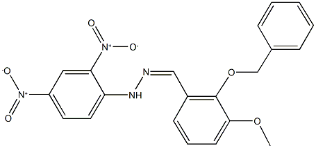 2-(benzyloxy)-3-methoxybenzaldehyde {2,4-bisnitrophenyl}hydrazone Struktur