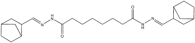 N'~1~,N'~8~-bis(bicyclo[2.2.1]hept-2-ylmethylene)octanedihydrazide Struktur