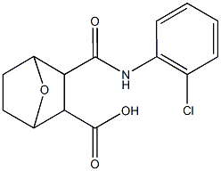 3-[(2-chloroanilino)carbonyl]-7-oxabicyclo[2.2.1]heptane-2-carboxylic acid Struktur