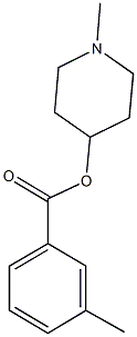 1-methyl-4-piperidinyl 3-methylbenzoate Struktur