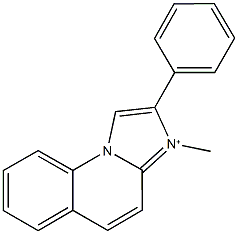 3-methyl-2-phenylimidazo[1,2-a]quinolin-3-ium Struktur