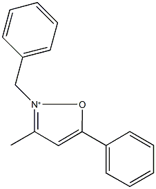 2-benzyl-3-methyl-5-phenylisoxazol-2-ium Struktur