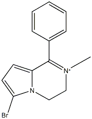 6-bromo-2-methyl-1-phenyl-3,4-dihydropyrrolo[1,2-a]pyrazin-2-ium Struktur