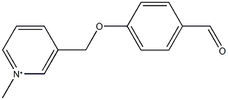 3-[(4-formylphenoxy)methyl]-1-methylpyridinium Struktur