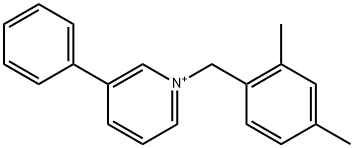 1-(2,4-dimethylbenzyl)-3-phenylpyridinium Struktur