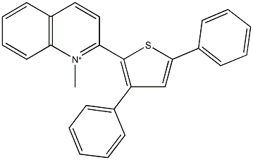 2-(3,5-diphenyl-2-thienyl)-1-methylquinolinium Struktur