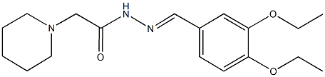 N'-(3,4-diethoxybenzylidene)-2-(1-piperidinyl)acetohydrazide Struktur