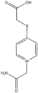 1-(2-amino-2-oxoethyl)-4-[(carboxymethyl)sulfanyl]pyridinium Struktur