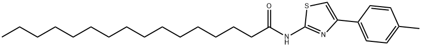 N-[4-(4-methylphenyl)-1,3-thiazol-2-yl]hexadecanamide Struktur