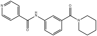 N-[3-(1-piperidinylcarbonyl)phenyl]isonicotinamide Struktur