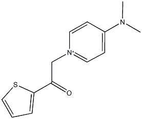 4-(dimethylamino)-1-[2-oxo-2-(2-thienyl)ethyl]pyridinium Struktur