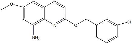 2-[(3-chlorobenzyl)oxy]-6-methoxy-8-quinolinylamine Struktur