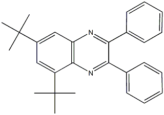 5,7-ditert-butyl-2,3-diphenylquinoxaline Struktur