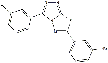 6-(3-bromophenyl)-3-(3-fluorophenyl)[1,2,4]triazolo[3,4-b][1,3,4]thiadiazole Struktur