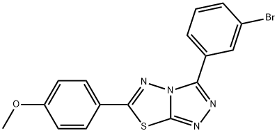 4-[3-(3-bromophenyl)[1,2,4]triazolo[3,4-b][1,3,4]thiadiazol-6-yl]phenyl methyl ether Struktur