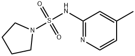 N-(4-methyl-2-pyridinyl)-1-pyrrolidinesulfonamide Struktur