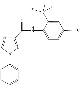 N-[4-chloro-2-(trifluoromethyl)phenyl]-1-(4-methylphenyl)-1H-1,2,4-triazole-3-carboxamide Struktur